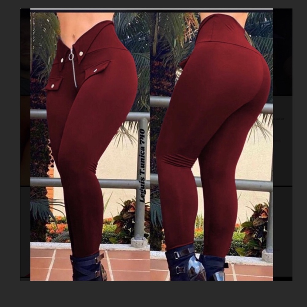 Zipper skinny sexy pants